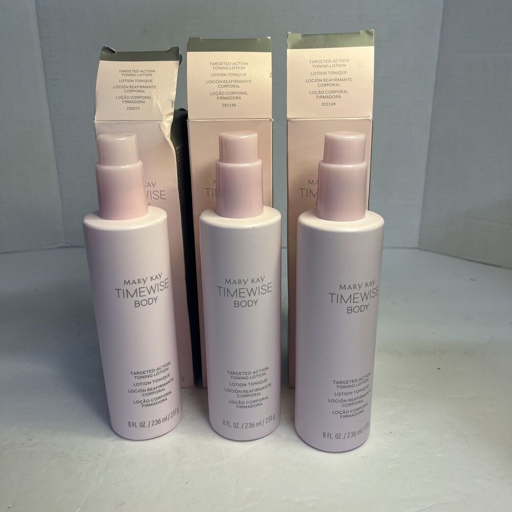 Mary Kay TimeWise Targeted-Action Toning Lotion 8 FL Oz NEW 3 Bottles